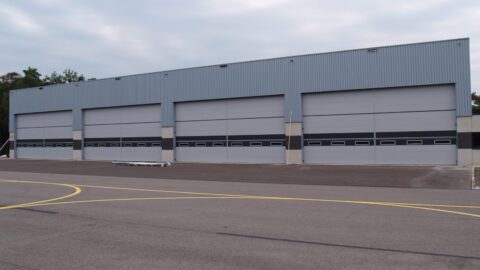 Große Einbruchhemmende Sektionaltore – Protec Industrial Doors Abbildung eines großen einbruchhemmenden Sektionaltors für Hochsicherheitsanwendungen, geliefert von Protec Industrial Doors